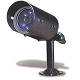 Pro Video CVC-325WPS B/W Waterproof Bullet Camera with Sunshield, Infrared LED Lighting, and Black Housing