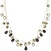 Gold-Filled Citrine, Smoky Quartz, Peridot and Green Garnet Briolette Three-Row Necklace, 17