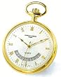 Pocket Watch - 14k Gold-plated Open Face, Gold Roman Numeral White Dial Pocket Watch