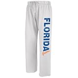 NCAA Florida Gators White Cozy Fleece Pant (White, Medium)