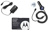 OEM MOTOROLA BZ60 BATTERY+CAR+TRAVEL CHARGER V3xx