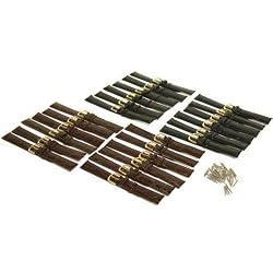 24 Genuine Black & Brown Leather 18mm Watchbands & 48 Spring Bars