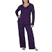 Gilligan & O'Malley (R) Plus Long Sleeve Pajama Set - Grape
