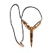 Genuine African Brown and White Bone Spear Necklace