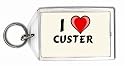 I Love Custer Keychain