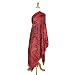 Olive N Figs 50-50 Silk/Wool Plum Tone Jamawar Shawl/Wrap - 9 Beautiful Styles