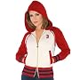 Touch by Alyssa Milano Boston Red Sox Ladies Cream-Red Home Game Full Zip Hoody Sweatshirt