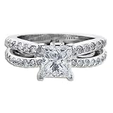 .90 CT D VS1 PRINCESS DIAMOND RING - IDEAL CUT