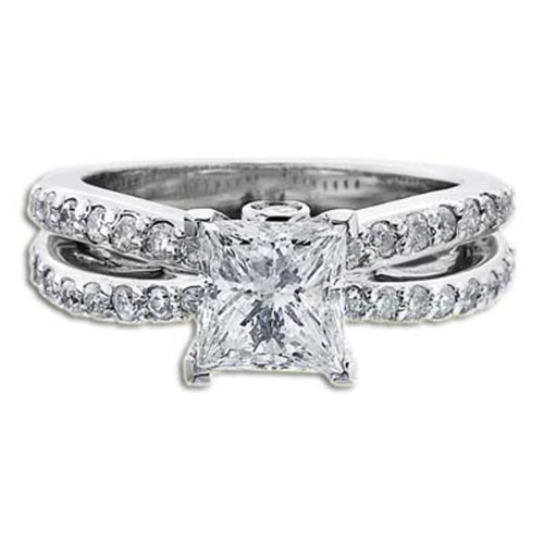 1.40 CT CERTIFIED DIAMOND ENGAGEMENT RING D VS1 