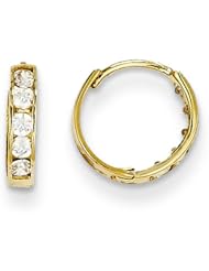 14K Yellow Gold Childrens Hoop Earrings Ear Jewelry