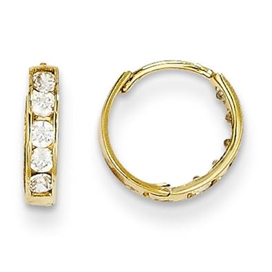 Cheap Girls Jewelry 14K Yellow Gold Childrens Hoop Earrings Ear Jewelry For Sale