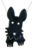 Black Scottish Terrier Dog w/ Swinging Legs Pendant Necklace