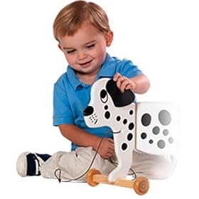 Spotty the Dog Wood Pull Toy by Applepie Toys