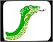 Decorated Mouse Pad with head, green, tongue, snake, slithering