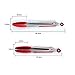 KevenAnna Premium quality Silicone Stainless Steel Tongs, Silicone Cooking Utensils Set, Kitchen Tongs ,set of 2,9-Inch & 12-Inch(Red)