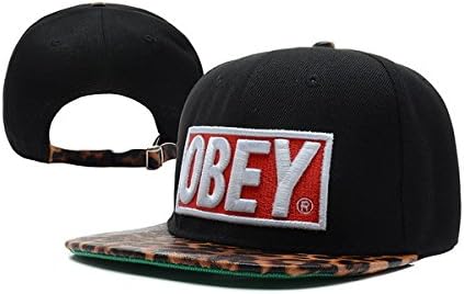 Obey Leopard Fitted Cap Snapback Cap Hat Black