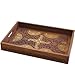 Serving Tray: Hand-Crafted Decorative Wooden Tray with Brass Inlay
