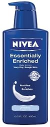 Nivea Body Daily Lotion, Essentially Enriched for Very Dry, Rough Skin, 13.5 fl oz (400 ml) (Pack of 3)