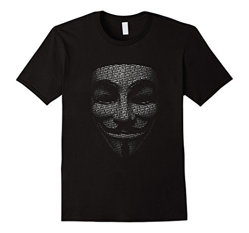 Anonymous Guy Fawkes text mask T-Shirt