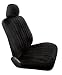 Saddleman 219360-19 Black Deluxe Velvet Custom Fit Bucket Seat Cover
