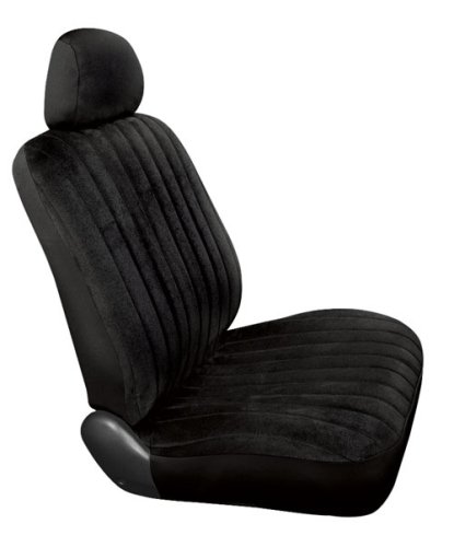 Saddleman SureFit Deluxe Velvet Bucket Seat Cover, Black