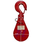 8 Ton x 6 Sheave Pulley Snatch Block Hook Wire Rope Hoist Rig w  2 Grease Ports by Generic