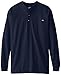 Dickies Men's Long Sleeve Heavyweight Henley, Dark Navy, X-Large/Tall