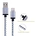 Frieso 3pcs 3ft,6ft,10ft Nylon Braided Charging Cable for iPhone 7, 7 Plus, 6s 6 Plus 5s 5c 5,iPhone SE, iPad Pro, Air 2, iPad Mini 4 3 2, iPod Touch 5th gen / 6th gen/Nano 7th gen (Gray)