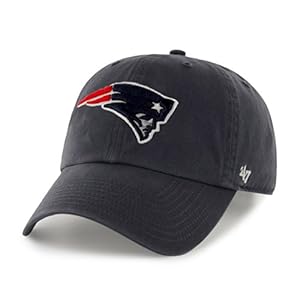 NFL New England Patriots Clean Up Adjustable Hat, Navy, One Size Fits All Fits All