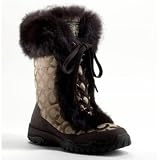 Coach Jennie A7243 Signature Snow Boots, Khaki Chestnut