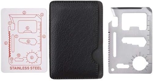 New 11-in-1 Stainless Steel Multi-Functional Pocket Tool Credit Card Survival Tool - Random Color
