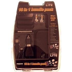 UKayed Nintendo DS Lite 15 In 1 Essential Accessories Bundle Pack In Black