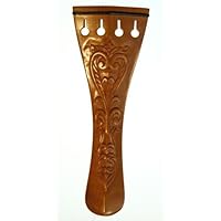 Musaica Fine Fittings - Ornately Carved 4/4 Violin Tailpiece in Boxwood