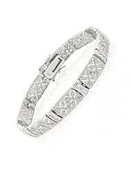 Cz Antique Flower Bracelet