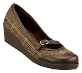 Skechers Best Girl Clout Womens Wedge Mary Jane Shoes Brown 6.5