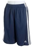 Search : Adidas Girl's 3-Stripe Mesh Short , Dark Indigo/White,X-Large