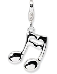 Sterling Silver 2-D Enameled on Back Musical Note w/Lobster Claw Clasp Clasp Charm