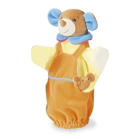 Nounours Orange Mouse Hand Puppet - Bright