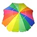 Rainbow 8' Beach Umbrella with Carry Bag, Umbrella UPF 50+ with Tilt - Fiberglass Ribs Rainbow 8' Beach Umbrella with Carry Bag, Umbrella UPF 50+ with Tilt - Fiberglass Ribs