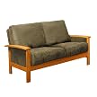 Milano Loveseat - Oak/ Olive