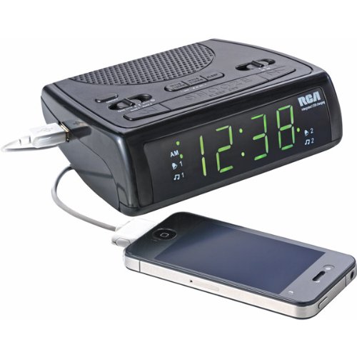 Dual Alarm Clock AM/FM USB Port