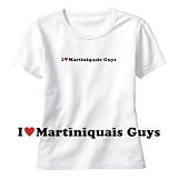 T-Shirt Woman White  I Love Martiniquais Guys  Martinique Country
