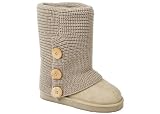 Womens Rib Knit Sweater Crochet Boots 2 Colors Available