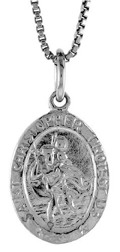 Sterling Silver 11/16 (18mm) St. Christopher Medal