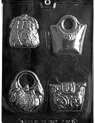 Buy 4 PURSES - FASHION Dads and Moms Candy Mold Chocolate by CybrTrayd
