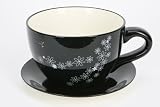 Ethos Linda Barker Black and Cream Daisy Giant Cup and Saucer  from Ethos