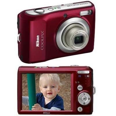 Nikon Coolpix L20 10MP Digital Camera with 3.6 Optical Zoom and 3 inch LCD (Deep Red)