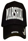 Hat Novelty - MARSHAL - Black Adjustable Premium Baseball Cap
