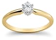 14k Yellow Gold Round Diamond Solitaire Engagement Ring (1/4 ct, J-K Color, I3 Clarity)