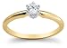 14k Yellow Gold Round Diamond Solitaire Engagement Ring (1/4 ct, J-K Color, I3 Clarity)